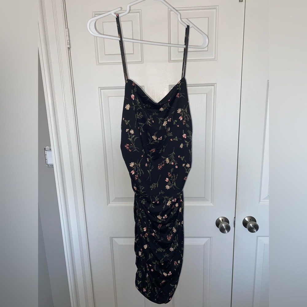 Floral Black Dress